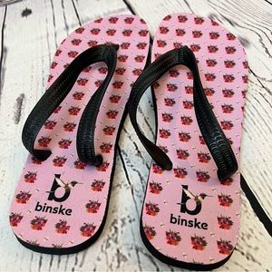 Binske Flip Flop Sandals Floral Rose Print Size 7